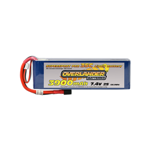 3900mAh 2S 7.4v 35C LiPo Battery - Overlander Supersport Pro