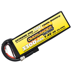 3300mAh 2S 7.4v 70C LiPo Battery - Overlander Extreme Pro