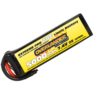 5000mAh 2S 7.4v 80C LiPo Battery - Overlander Extreme Pro