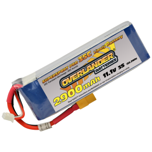 2900mAh 3S 11.1v 35C LiPo Battery with XT60 Connector - Overlander Supersport Pro