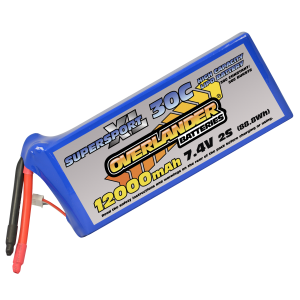 12000mAh 2S 7.4v 30C LiPo Battery - Overlander SupersportXL
