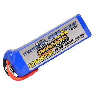 12500mAh 3S2P 11.1v 35C LiPo Battery