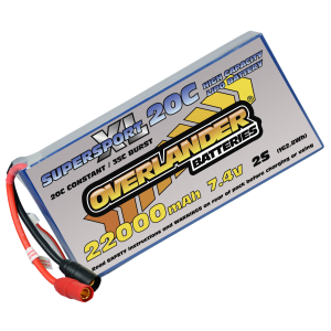 22000mAh 2S 7.4v 20C Lipo Battery - Overlander SupersportXL