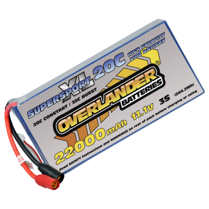 22000mAh 3S 11.1v 20C Lipo Battery - Overlander SupersportXL