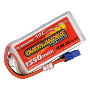 1350mAh 11.1V 3S 50C Ultrasport LiPo Battery (EC3 Connector)