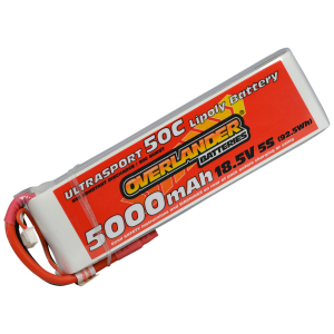 5000mAh 5S 18.5v 50C LiPo Battery - Overlander Ultrasport