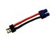 EC3 female to Deans male 50mm 14AWG red/black wire (pack of 1)