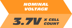 Nominal Voltage: 3.7V RC batteries - LiPo batteries for RC cars